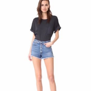 high rise cut off shorts